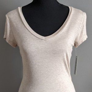 BASIC TAN/BEIGE SHORT SLEEVED TOP
